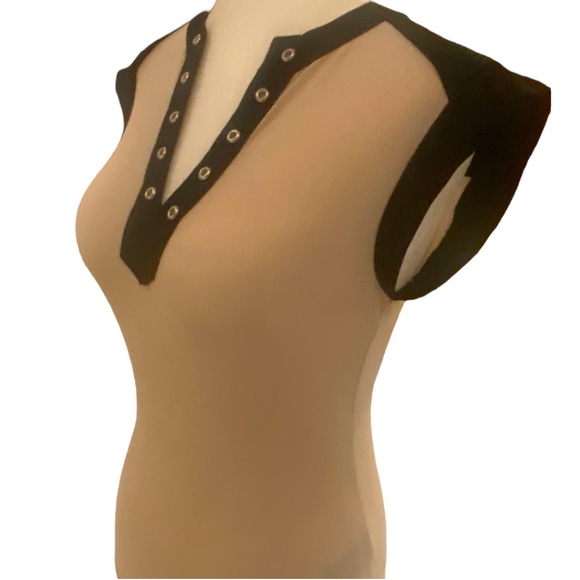 Bebe semi sheer bodysuit. Sz S - Picture 3 of 8